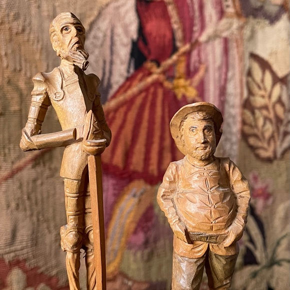 Art | Ouro Artesana Carved Wood Don Quixote Sancho Panza Spain